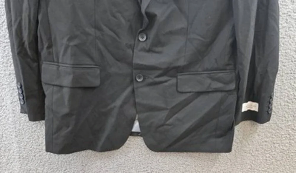 J.M. Haggar Premium Stretch Classic-Fit Suit Jacket Men's 44 Black Long Sleeves